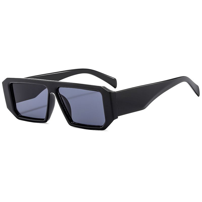 Simple Style Classic Style Commute Color Block Ac Square Full Frame Men's Sunglasses