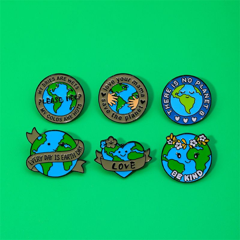 Pastoral Simple Style Earth Alloy Printing Unisex Brooches