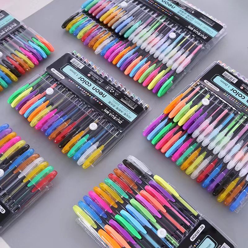 1 Set Solid Color Learning Plastic Preppy Style Fluorescent Pen