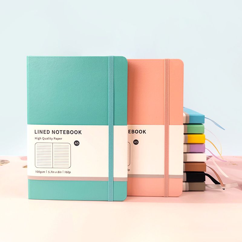 1 Piece Solid Color Learning Paper Preppy Style Notebook