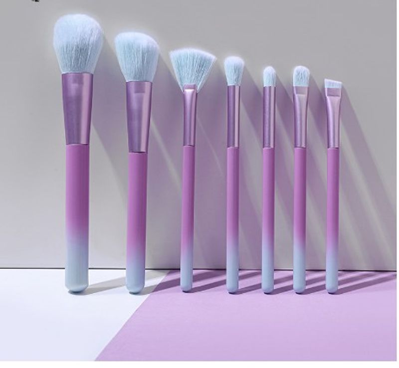 Lady Artificial Fiber Plastic Handgrip Makeup Brushes 1 Set