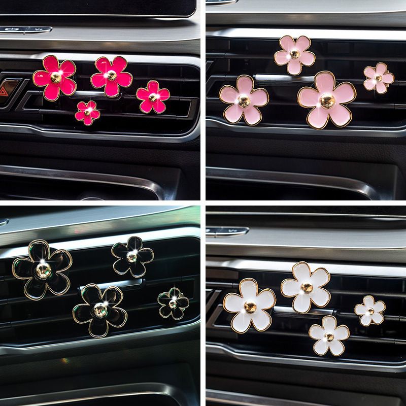 4 Stück Kleine Daisy Auto Innendekoration Klimaanlage Entlüftung Duft Ornamente
