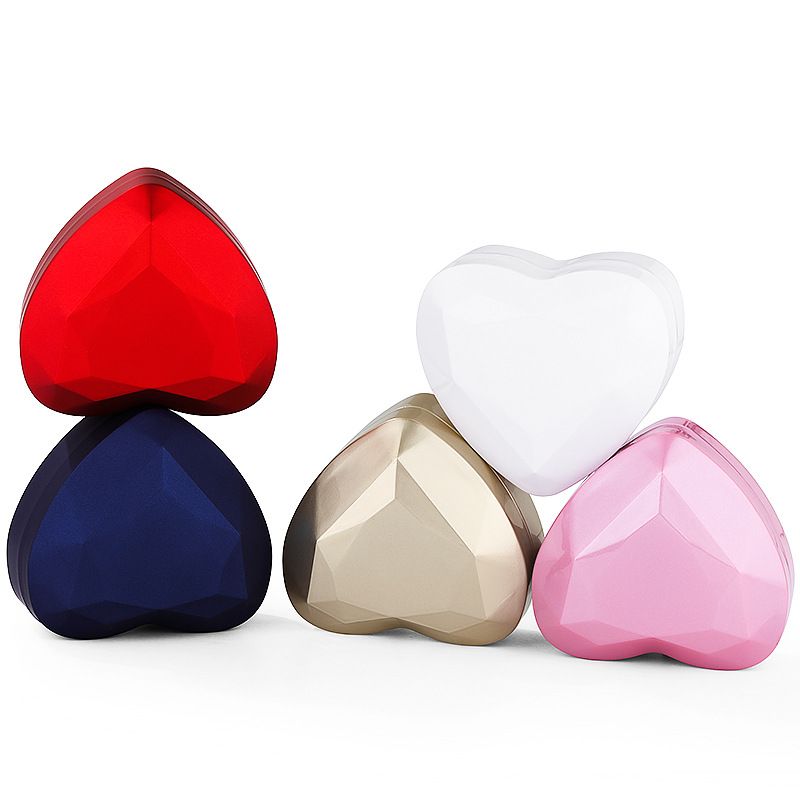 Simple Style Classic Style Heart Shape Solid Color Plastic Jewelry Boxes