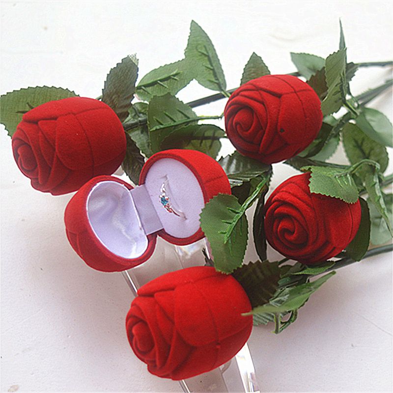 Elegant Romantic Rose Plastic Jewelry Boxes