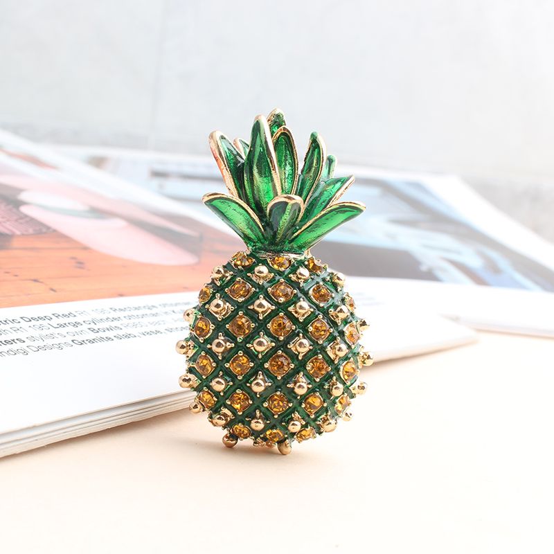 Übertrieben Einfacher Stil Ananas Legierung Inlay Perle Frau Broschen