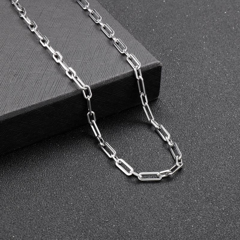 Casual Streetwear Geometric Titanium Steel Men's Necklace