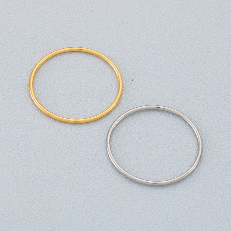 1 Piece Stainless Steel 18K Gold Plated Circle