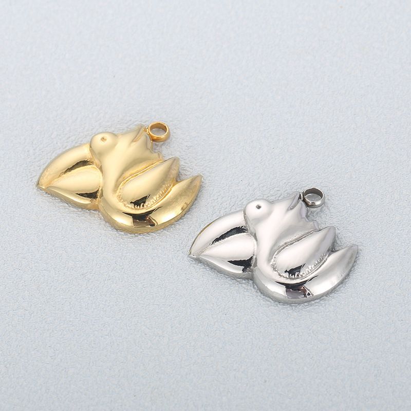 1 Piece Stainless Steel 18K Gold Plated Animal