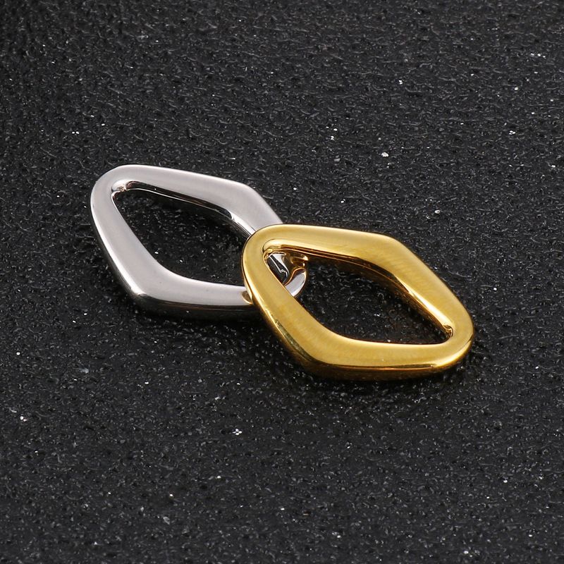 1 Piece Stainless Steel 18K Gold Plated Solid Color