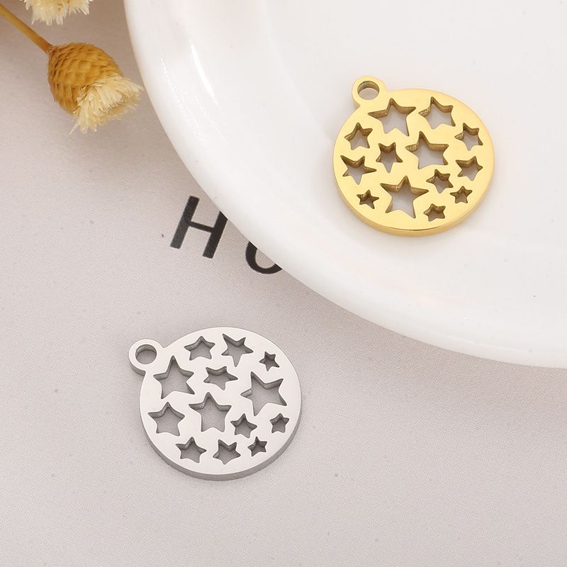 1 Piece Stainless Steel 18K Gold Plated Star