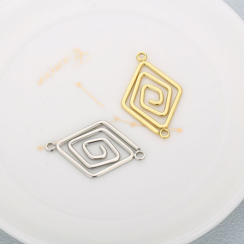 1 Piece Stainless Steel 18K Gold Plated Argyle