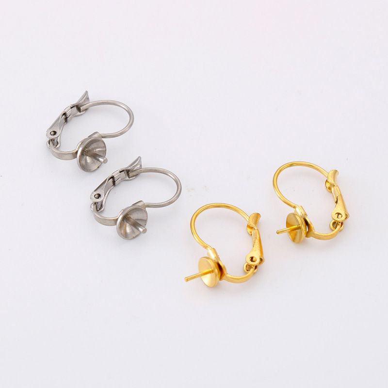 1 Pair Stainless Steel Solid Color Lady