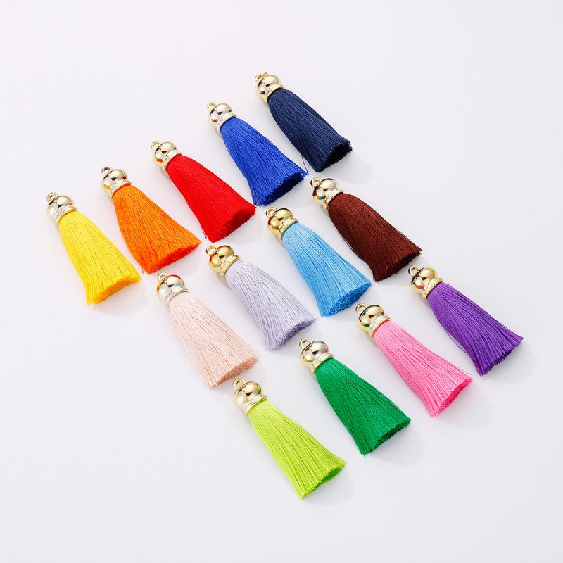 Lady Solid Color Cord Tassel Jewelry Accessories