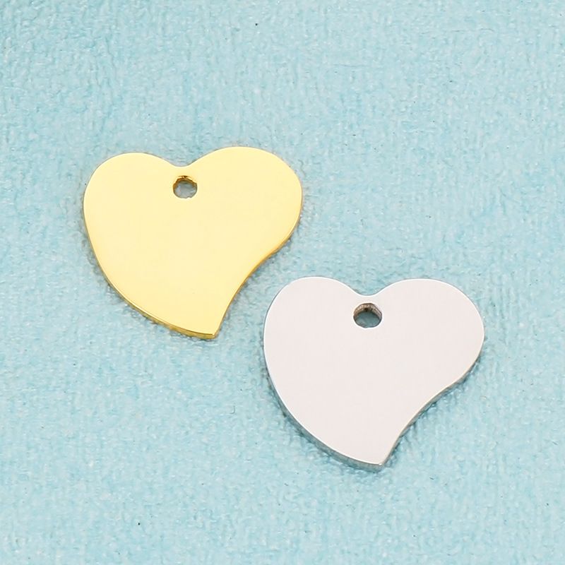 Simple Style Heart Shape Stainless Steel Plating Jewelry Accessories