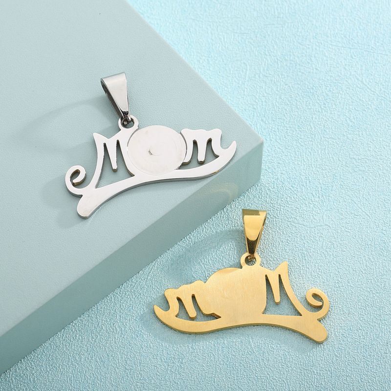 Simple Style Letter Stainless Steel Plating Mother's Day Jewelry Accessories