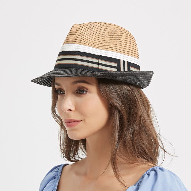 Women's Vacation Solid Color Big Eaves Fedora Hat