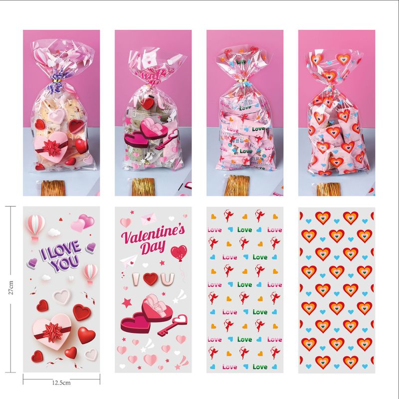Cute Heart Shape Opp Daily Gift Wrapping Supplies