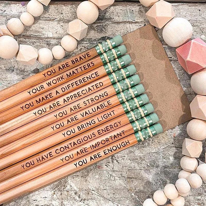 1 مجموعة كتلة اللون فصل التعلم خشب جذاب رعوي قلم
