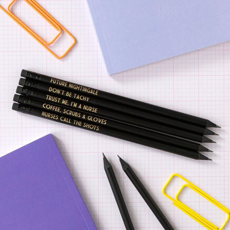 1 Set Letter Solid Color Class Learning Wood Classic Style Pencil
