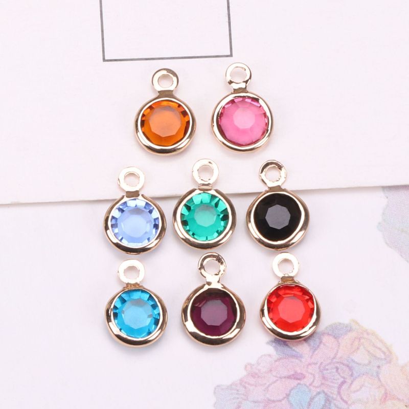 Simple Style Solid Color Copper Inlay Artificial Crystal Jewelry Accessories