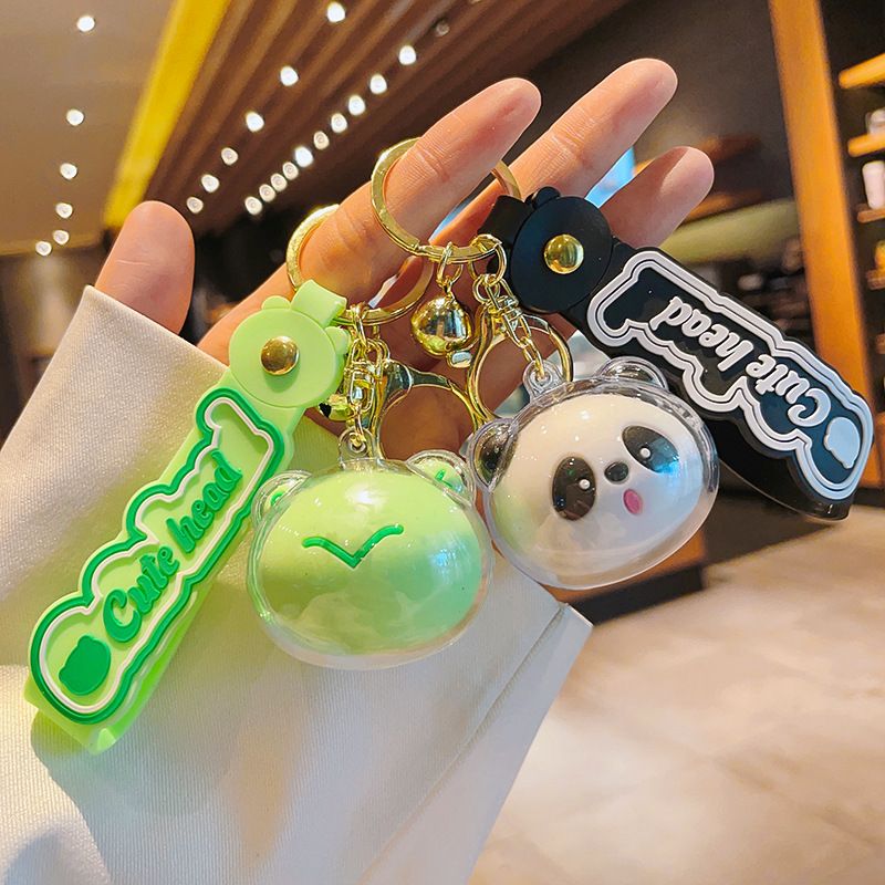 Cute Bear Panda Frog Pvc Arylic Unisex Keychain