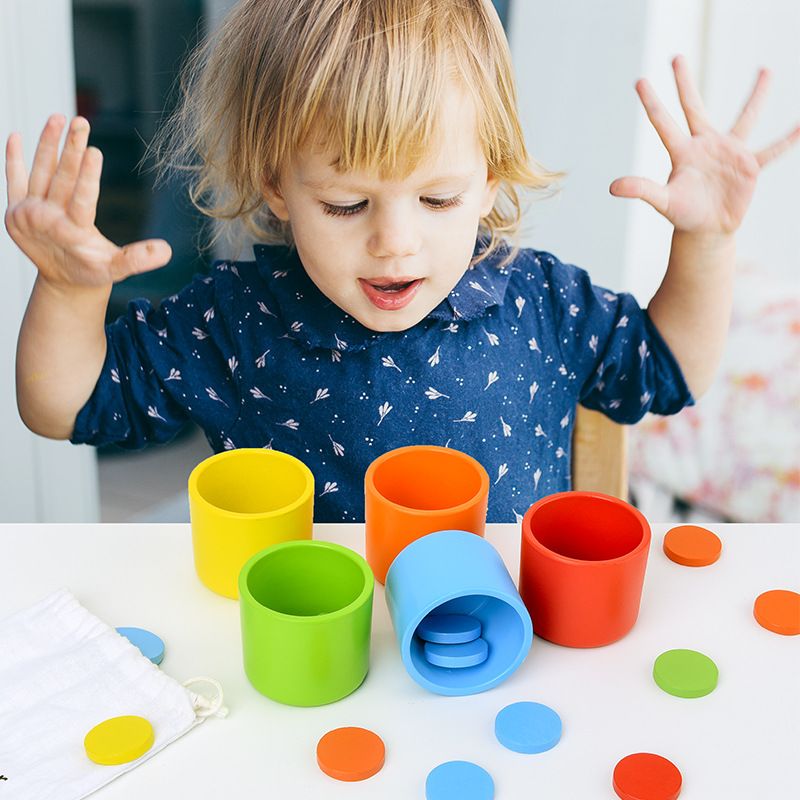 Lernspielzeug Kleinkind (3-6 Jahre) Einfarbig Holz Spielzeug
