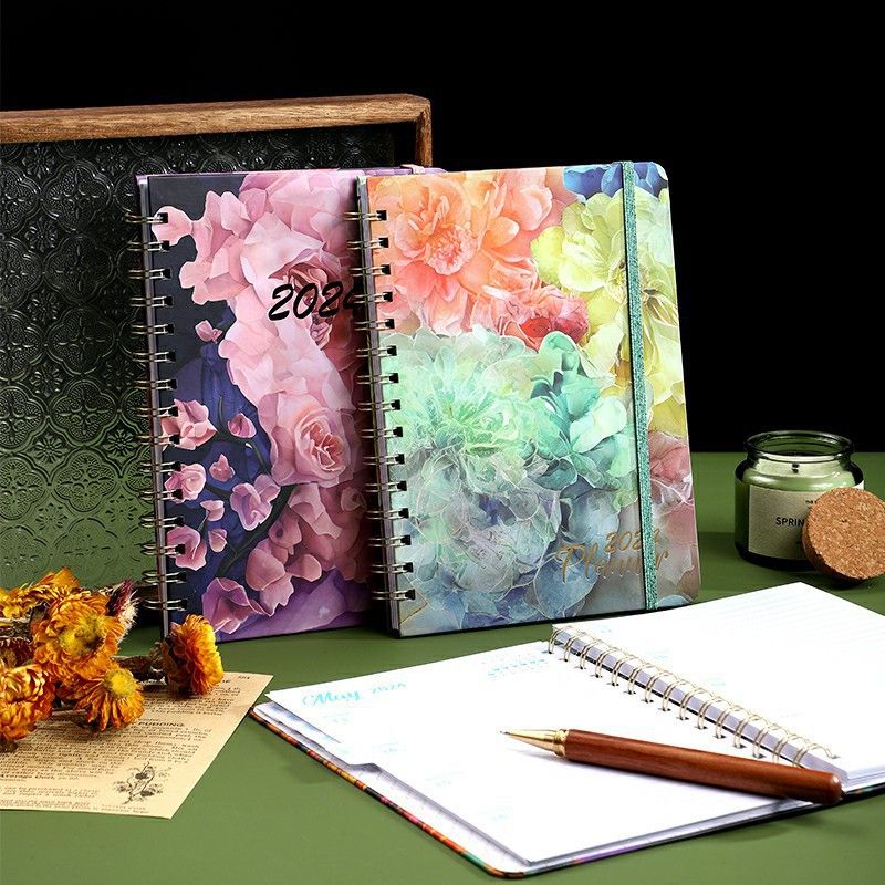 1 Piece Multicolor Graduation Paper Pastoral Loose Spiral Notebook