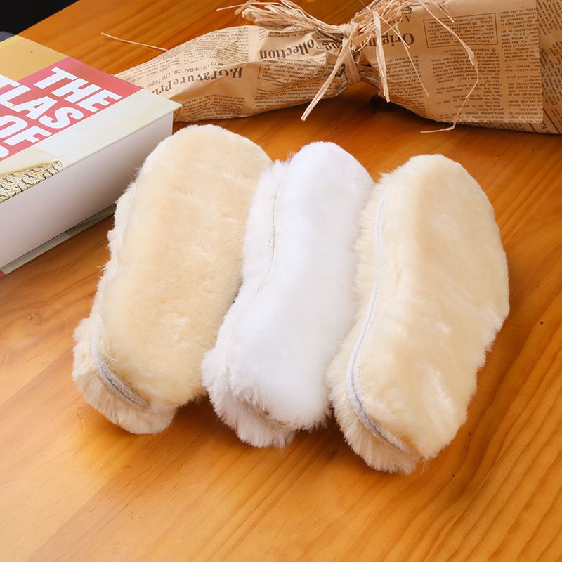 Solid Color Shoe Accessories Artificial Wool Winter Insoles