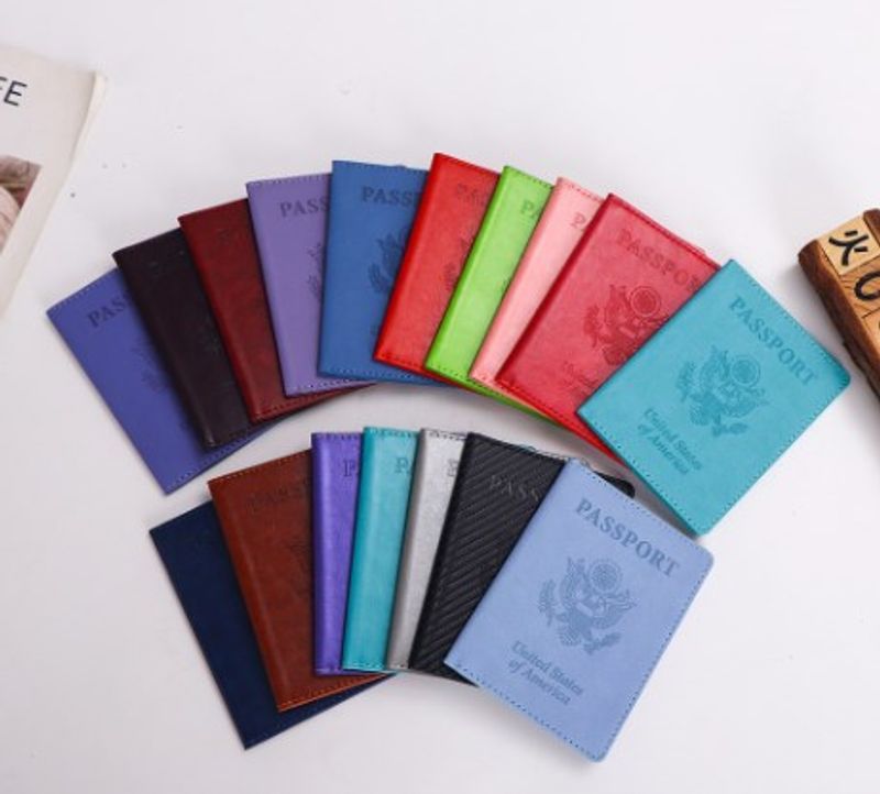 Unisex Solid Color Pu Leather Open Card Holders