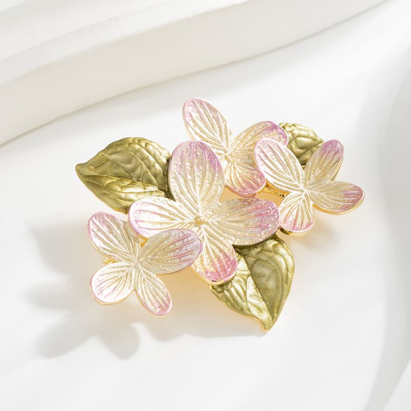 Japanese Style Flower Copper Stoving Varnish Women's Brooches