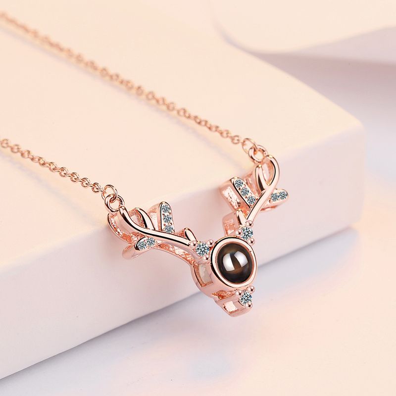 Style Simple Couleur Unie Le Cuivre Incruster Zircon Pendentif