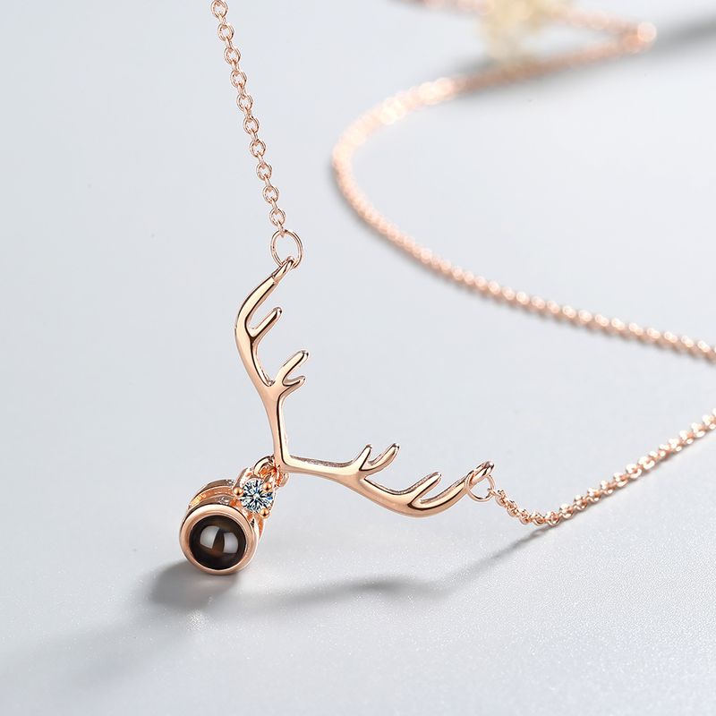 Simple Style Solid Color Copper Inlay Zircon Pendant Necklace