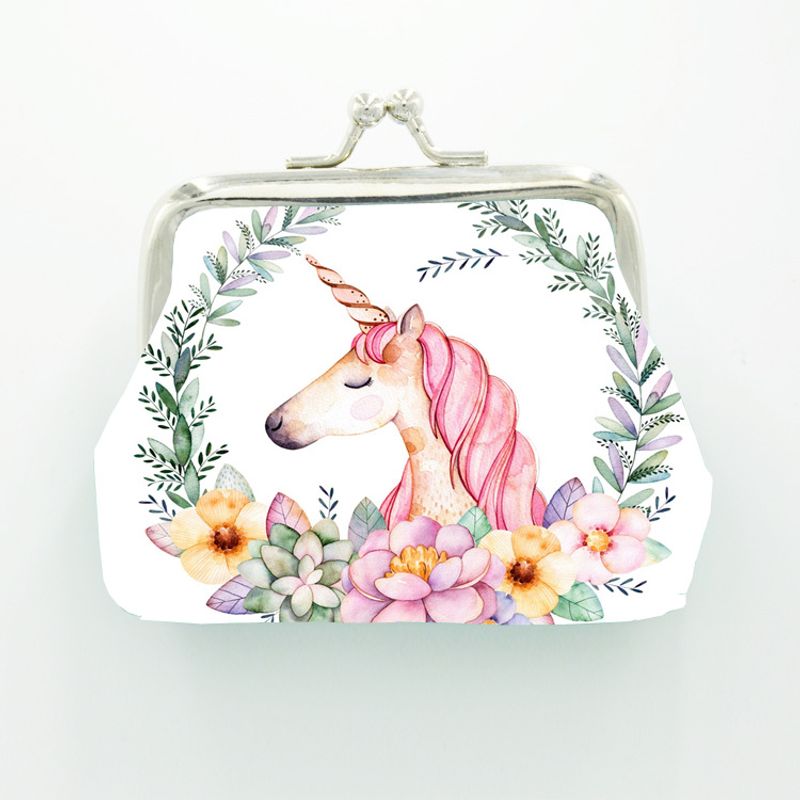 Women's Unicorn Pu Leather Buckle Wallets