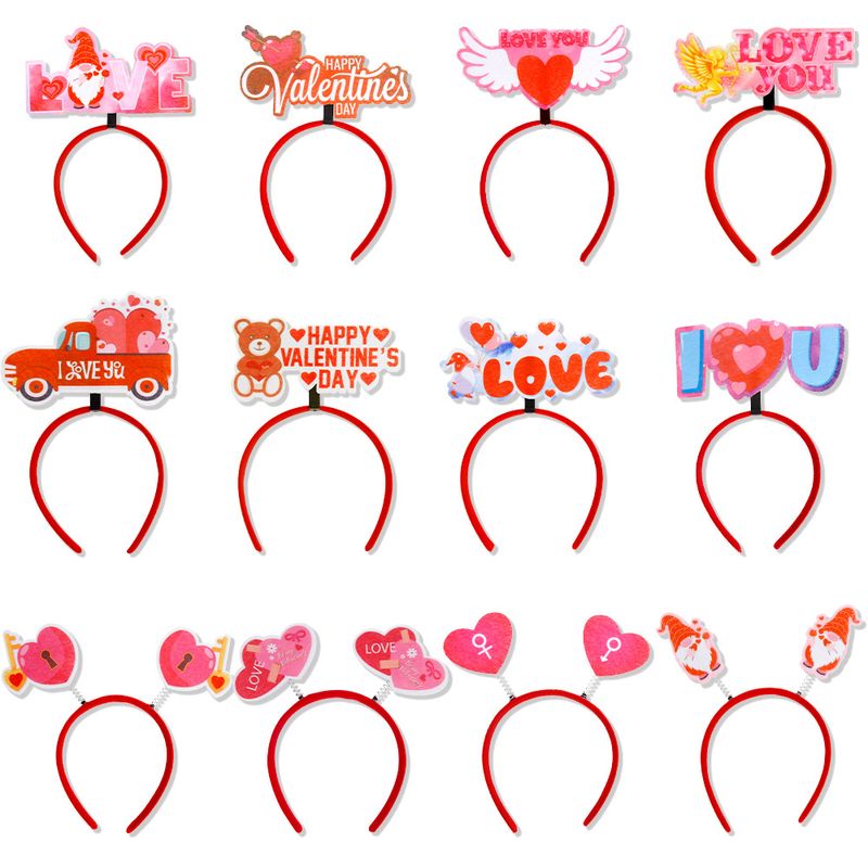 Valentine's Day Cute Sweet Letter Heart Shape Plastic Party Festival Headband