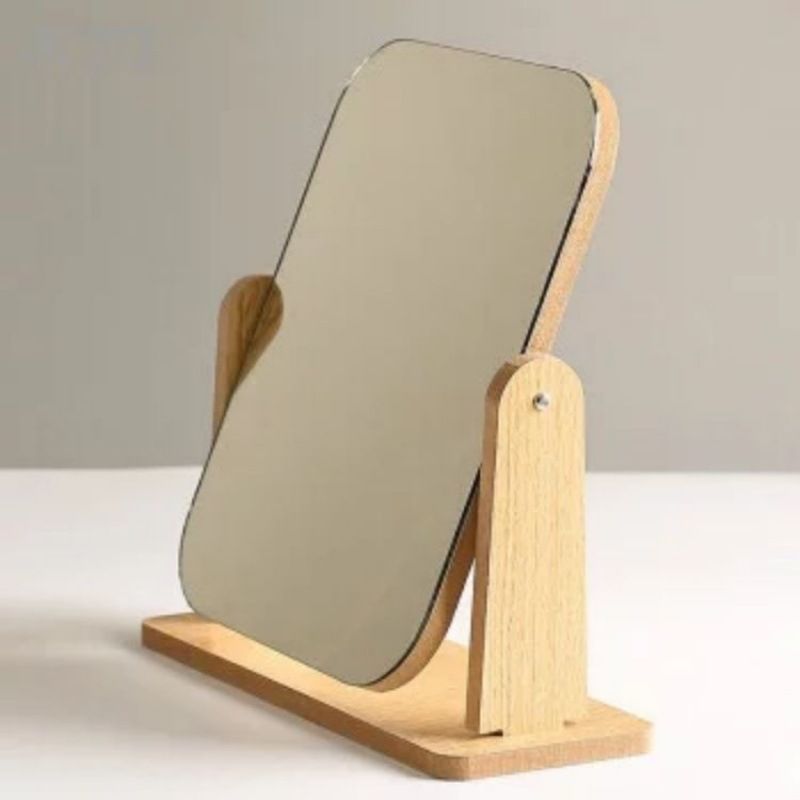 Simple Style Solid Color Wood Mirror 1 Piece