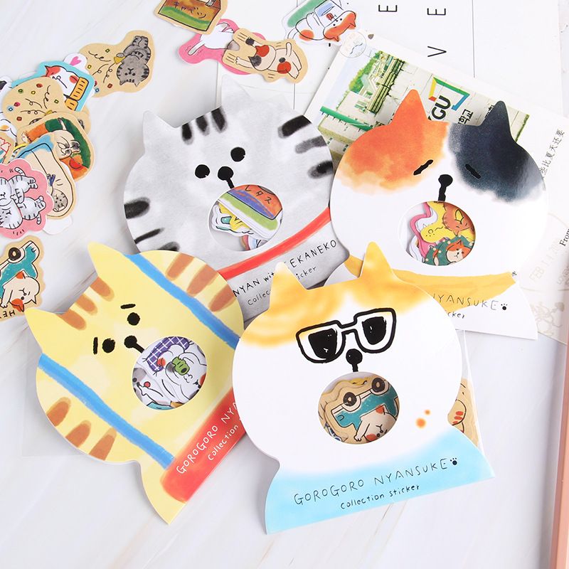 1 Set Cat Class Learning Pvc Self-adhesive Cute Stickers