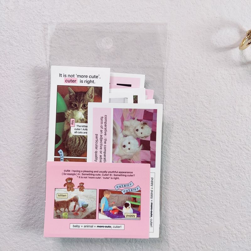 1 Stück Brief Hund Katze Schule Gemischte Materialien Süß Aufkleber
