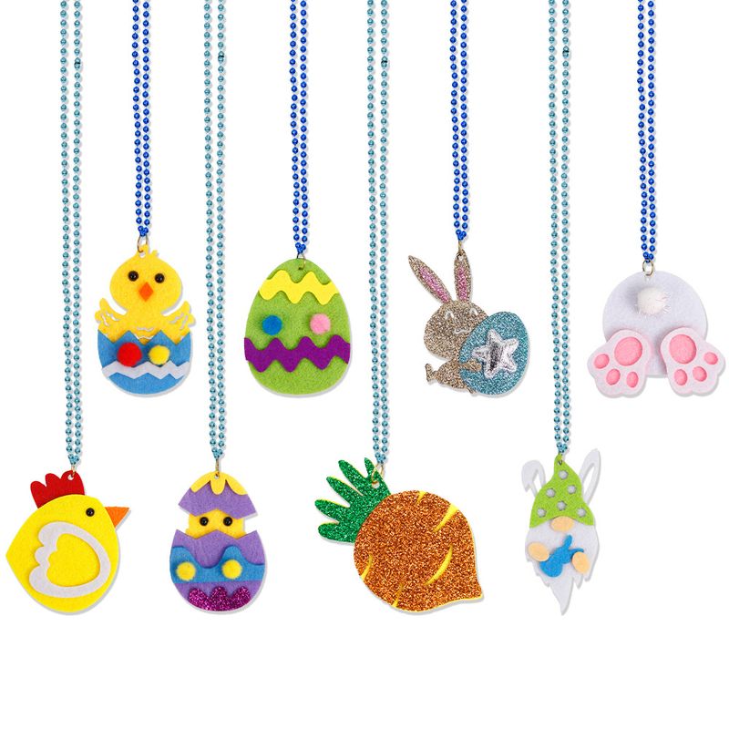 Easter Cute Rabbit Carrot Plastic Party Hanging Ornaments