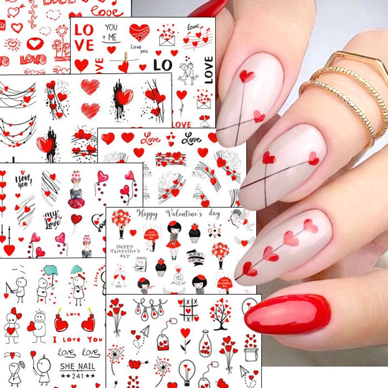 Valentine's Day Sweet Heart Shape Pet Nail Decoration Accessories 1 Piece