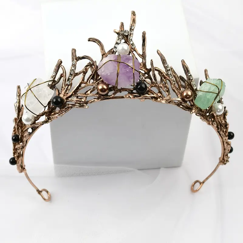 Frau Ig-stil Einfacher Stil Glänzend Irregulär Juwel Strass Handgemacht Inlay Juwel Kristall Strasssteine Haarband