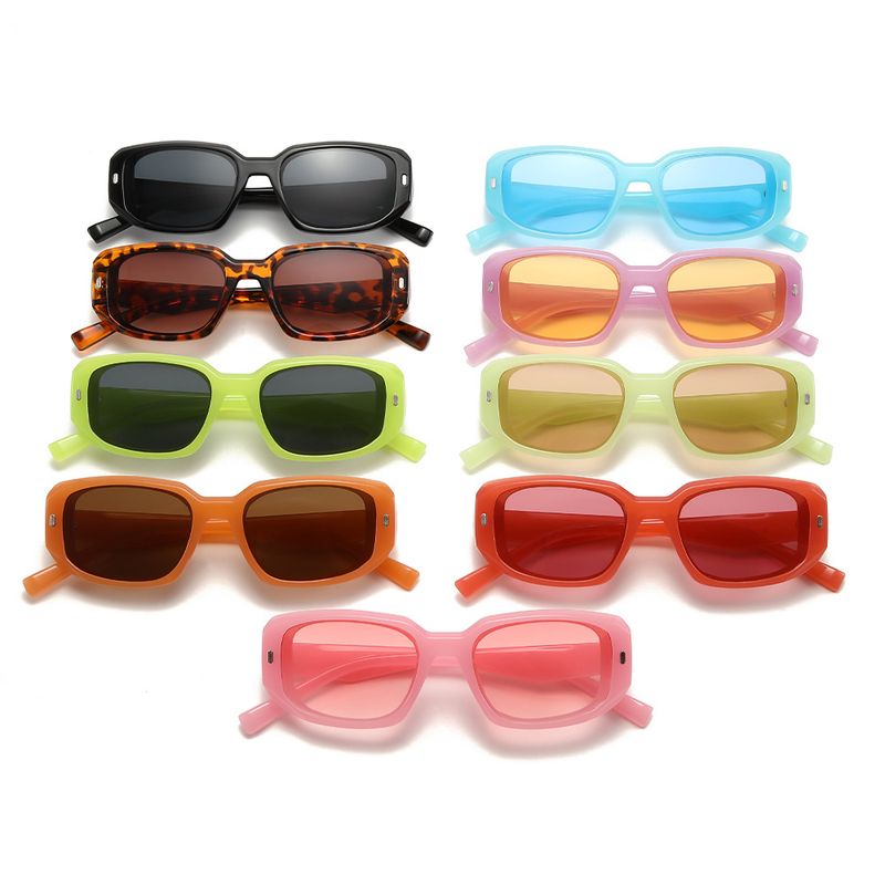 Süß Einfarbig Pc Quadrat Vollbild Männer Sonnenbrille