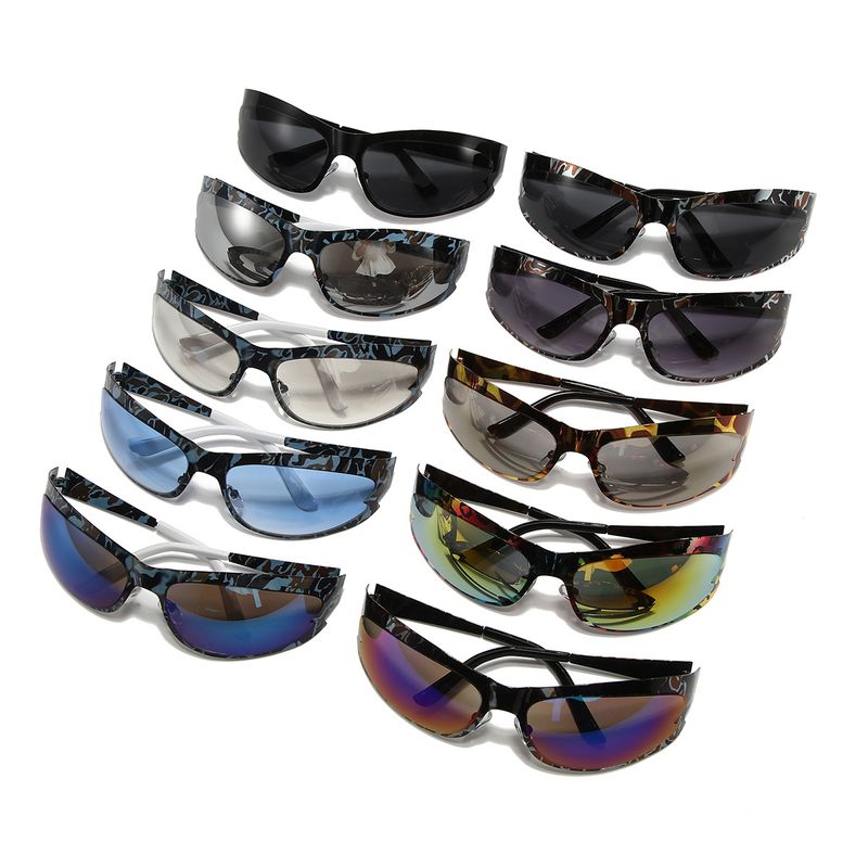 Des Sports Camouflage Pc Miroir De Forme Spéciale Plein Cadre Hommes De Lunettes De Soleil