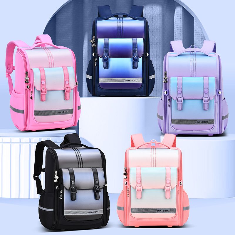 Waterproof Gradient Color School Daily School Backpack