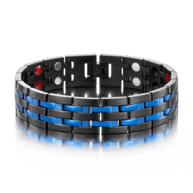 Simple Style Color Block Titanium Steel Plating Bracelets
