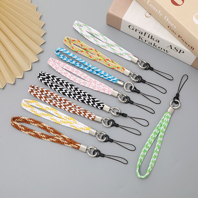 Simple Style Geometric Cotton Polyester Knitting Mobile Phone Chain