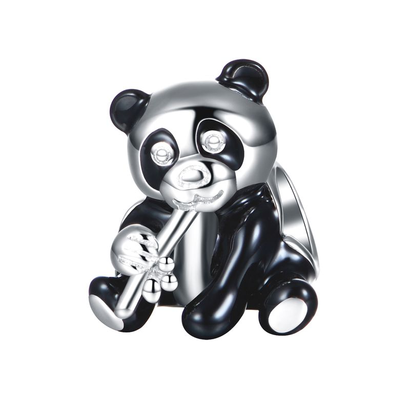 Cute Vintage Style Panda Sterling Silver Handmade Plating Rhodium Plated Jewelry Accessories
