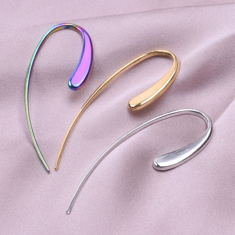 1 Pair Simple Style Solid Color Plating Stainless Steel Ear Studs