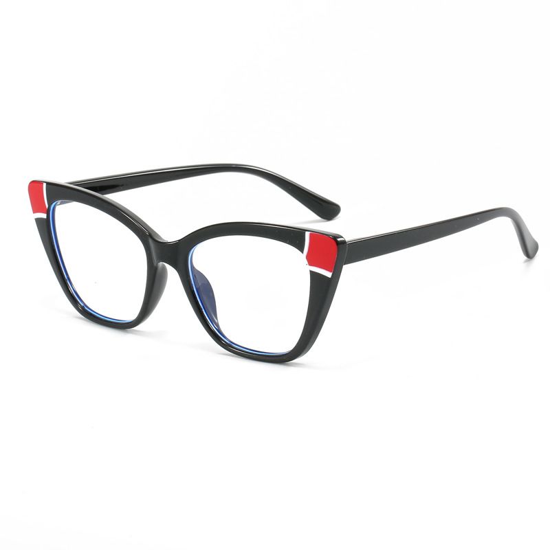 Simple Style Solid Color Pc Butterfly Frame Full Frame Optical Glasses