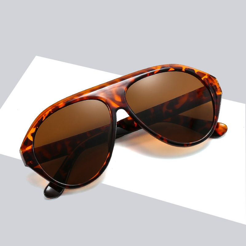 Ig Style Retro Color Block Pc Toad Glasses Full Frame Men's Sunglasses