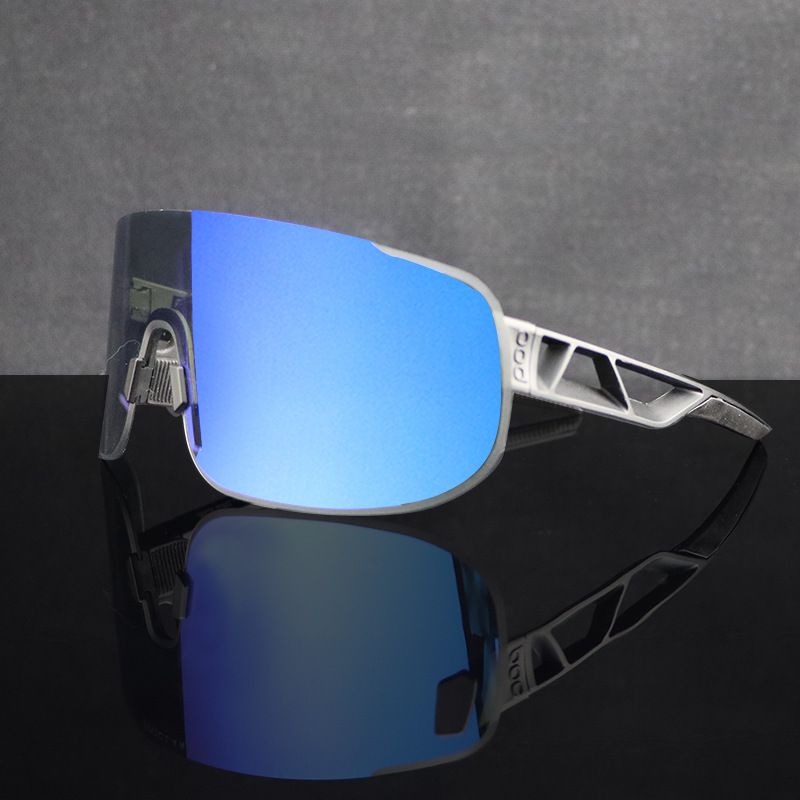 Einfacher Stil Farbblock Pc Bikerin Rahmenlos Sport Sonnenbrille